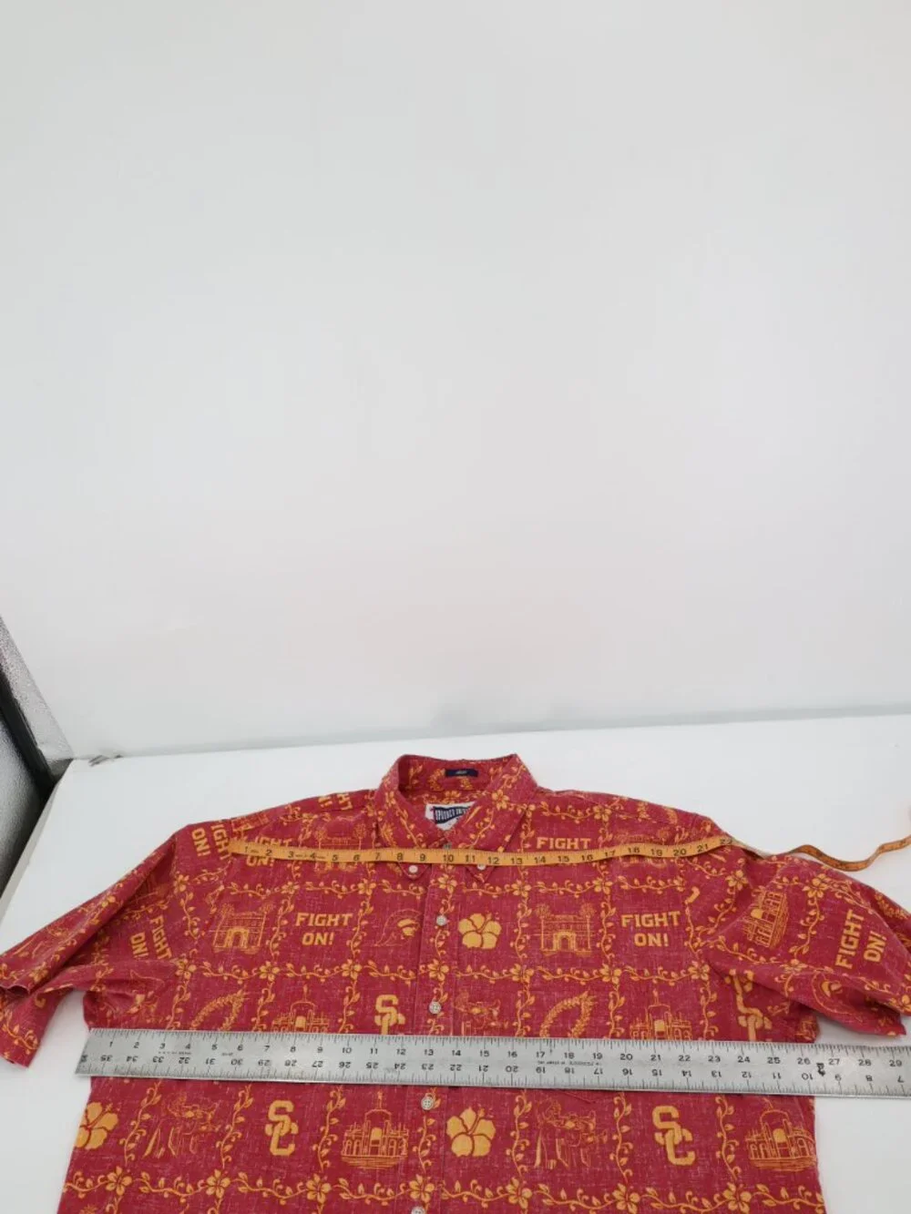 Reyn Spooner Hawaiian Shirt Mens XL university USC Fight On Trojans Football - Picture 15 of 15